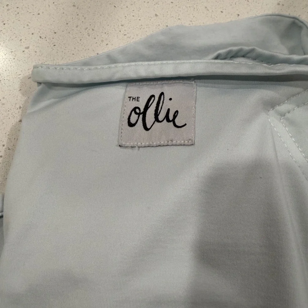 The Ollie Swaddle Adjustable Baby‎ Wrap Light Blue Moisture Wicking Jersey